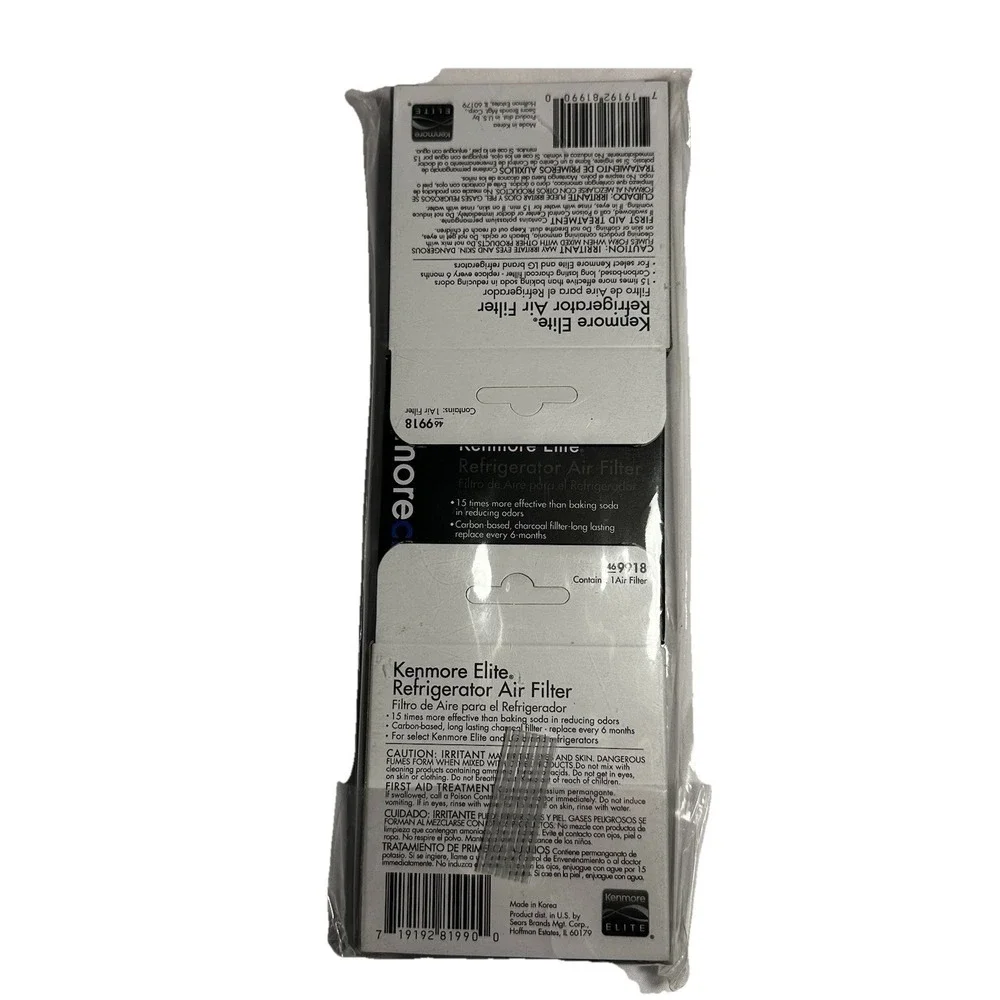 3‎ Pack Genuine Kenmore Elite 469918 Refrigerator Air Filter NEW In Box